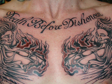 Death Before Dishonour: Full Chest Tattoo