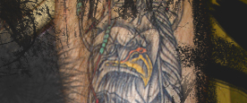 Dreamcatcher With Eagle And Girls Face Tattoo