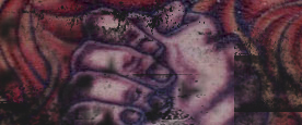Full Color Hands Clasped Over Fire Tattoo