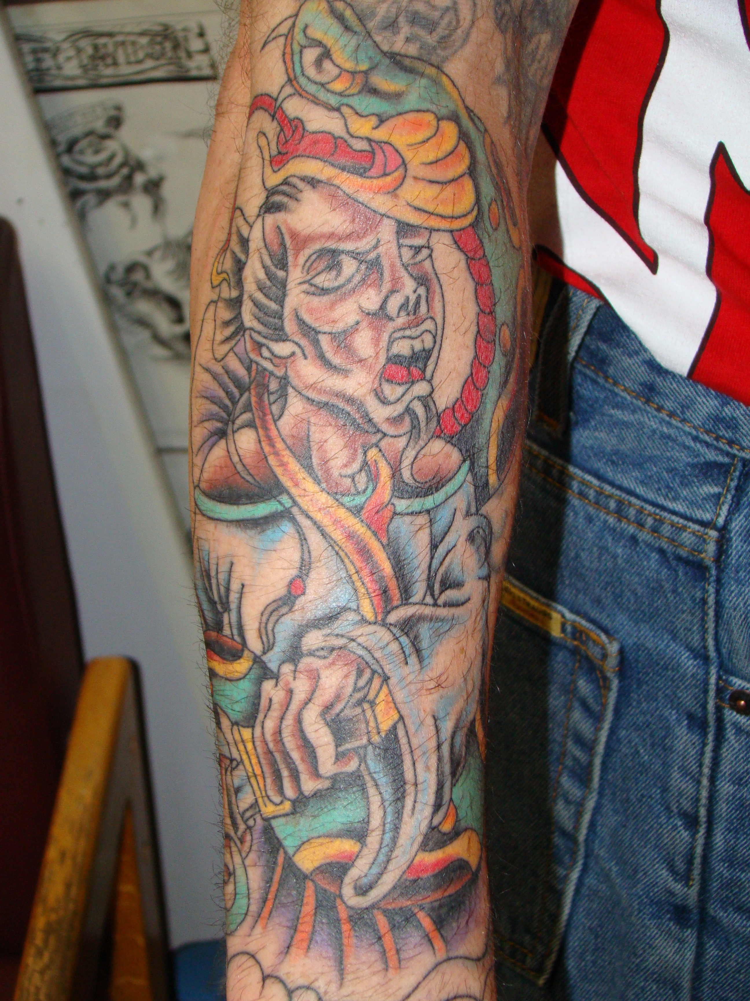 Colored Snake Tattoo