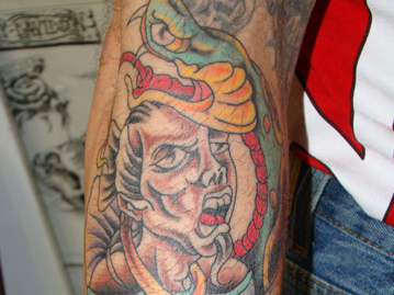 Colored Snake Tattoo