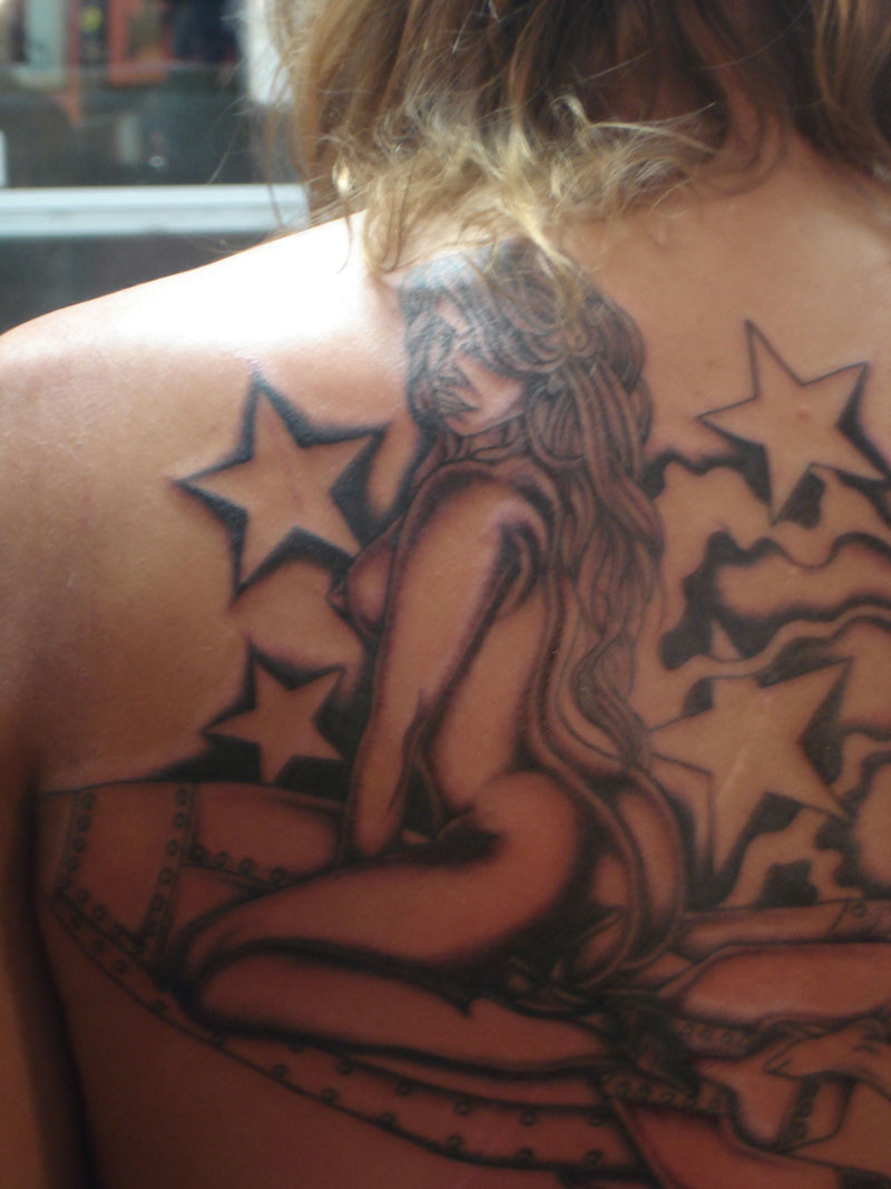 Full Back Tattoo Ladies