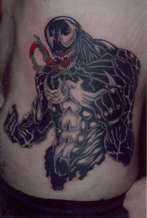 Large Venom Rib Cage Tattoo